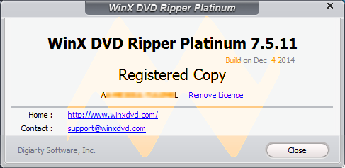 winx dvd ripper serial key